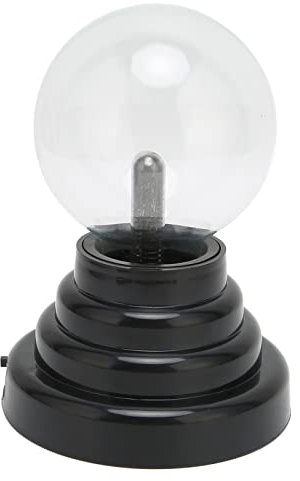 Plasmakugel, Elektrostatische Neutralisierung, Dekorative Statische Beleuchtung, Kugellampe, USB Lampe, Licht oder Batteriebetrieben, Berührungsempfindlich für Partys, Dekorationen, Zuhause(Schwarz)