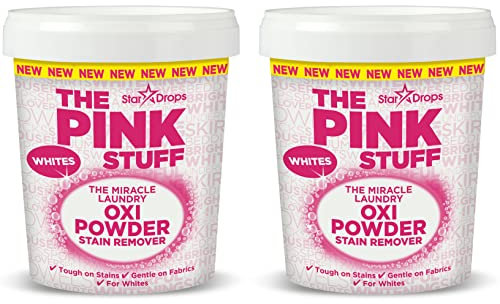 Stardrops - The Pink Stuff - The Miracle Laundry Oxi-Pulver Fleckenentferner für White's Bundle (2 weiße Pulver)