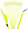 wolfman 32 Zoll Carbonpfeile für Bogenschießen 500 Spine Carbon Pfeile Carbon Jagdpfeile mit 3 Zoll Plastikfeder Carbon Arrows für Pfeil Bogen Recurvebogen Compoundbogen (12P, gelb)