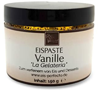 Vanille „La Gelateria“ Eispaste für köstliches aromatisches Eis » Auch zum Verfeinern von leckeren Desserts, Getränke, Pralinen Torten und vielem mehr » Inhalt 250 g