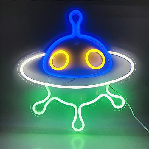 IBOWZ Custom LED Neon Signs LED Neon Light Sign Planet Neon Sign,Neon Light for Wall Decor,Battery or USB Powered Light Up Neon Sign for Bedroom,Kids Room,Living Room,Bar,Party