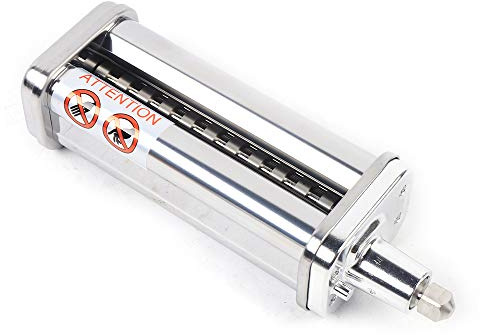 Pasta Roller Edelstahl Röhrennudelaufsatz, Lasagne Pasta Schneidaufsatz, Optionales Zubehör, für KitchenAid Nudelvorsatz Küchenmaschine,Dünne Klinge Pasta Set,Pasta maker (Dicke Klinge)