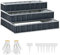 Outsunny Huerto Urbano de Jardín de 3 Niveles de Acero 118x118x62 cm Arriate de Escalera Jardinera para Cultivos Plantas Flores para Terraza Exterior Gris