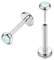 FIOROYAL G23 Titan Lippenpiercing 16G Gewindelose Push In Medusa Piercing Opal Flat Piercing Ohr 8MM Helix Piercings Silber Helix Conch Labret Tragus Piercing Schmuck