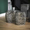 RINGO-Living stylisches Couchtisch 2er Set Manula in Silber-matt aus Nickel & Aluminium, Wohnzimmertisch rund aus Metall, Beistelltisch modern Design, Wohnzimmertisch Industrie Style, Industrial Retro