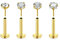 Rajnard Bauchnabelpiercing 14G 6mm Gold Bauchstangen Chirurgenstahl CZ Diamant Bauchnabelpiercing Nabelstange Bauchnabelring Piercingschmuck für Frauen Männer