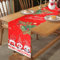 Camino de Mesa Navidad Lino Rojo, Corredor Mesa Navideño con Estampado de Acebo de pájaros navideños de gnomos, Adornos Navideños Largo para Mesa Navidad Comedor Cocina Restaurante Hotel, 14x 72