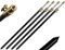 3 Stück Rutenhalter Brolly Bankstick Alu Doppelschraube 50-90cm 16/9mm schwarz