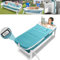 LARS360 Baignoire pliable pour adulte - 132 x 61 x 54 cm - Avec couvercle amovible - Thermomètre - Rouleaux de massage - Étagère de rangement - Coussin - Bleu