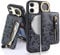 SailorTech iPhone 12 Mini Phone Leather Case with Credit Card Holder Magsafe, iPhone 12 Mini Case Ring Stand with Kickstand Card Slots Wallet Detachable 2-in-1 Zipper Case - Black Leopard
