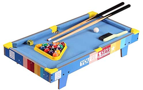 NOALED Tisch-Billardtisch für Kinder, Billardtisch, Indoor-Gama-Tisch, 28 Zoll (blau, 51 cm/20 Zoll)