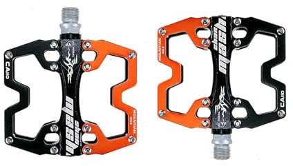 Mountainbike-Pedale, Leichte Aluminiumlegierung Fahrradpedale, rutschfeste MTB-Pedale Breite Plattform Rennrad Pedal 9/16“