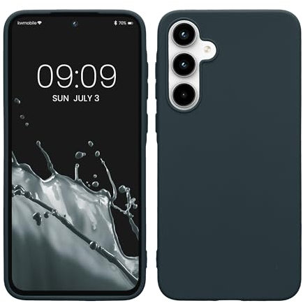 kwmobile Custodia Compatibile con Samsung Galaxy A35 Cover - Back Case per Smartphone in Silicone TPU - Protezione Gommata - ardesia scuro