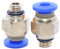 B-Gin 8 Stück Messing PC4-M6 Pneumatikkuppler für 3D Drucker, Maschinen, PTFE Schlauch, Bowden Schnellverbinder