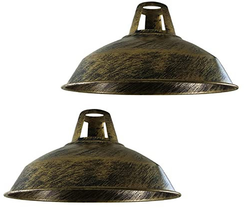 Brushed Brass Ceiling Light Shade 30cm Metal Pendant Lighting Ceiling Light Shade, Ceiling Fitting Light & Industrial Style Light for Indoor Pendant Light Shade lamp Shade