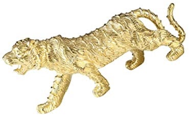 Ciieeo Messing Tiger Ornament Messing Skulptur Tiger Statue Dekorative Tiger Figur Tiger Form Figur Verschleißfestes Messing Dekor Haushalt Tiger Dekor Tiger Dekoration