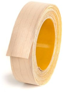 BRICOROLL Canto Autoadhesivo - Fácil aplicación sin Plancha - Elaborado en Madera Natural - Diseño de Maple - 25mm x 5m - para Tableros y Muebles - Fácil Aplicación - Fabricado en España