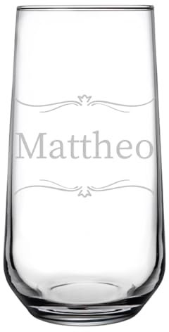 polar-effekt Longdrinkglas Highball 470 ml mit Gravur - Trinkglas mit Namen - ideal für Saft, Cocktails und Longdrinks - Geschenk für Frauen und Männer