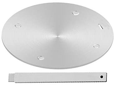 Induction Hob Converter Plate, Beswarmy Heat Diffuser Stainless Steel Induction Adapter Plate Removable Handle, Coffee Milk Cookware Induction Hob Heat Cooking 16cm