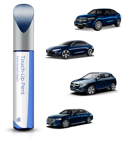 PARTS4EV 890/5890 Lunar Azul Metálico Pintura de retoque para Mercedes-Benz Serie A/C/E/GLA/GLC/GLK Series, Coincidencia exacta, retoques de arañazos y desconchados
