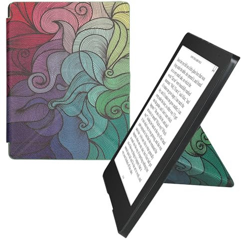 kwmobile Custodia leggìo Compatibile con Kobo Aura H2O Edition 2 - Pelle Sintetica con Chiusura Magnetica - con Funzione appoggio - Gioco di Colore