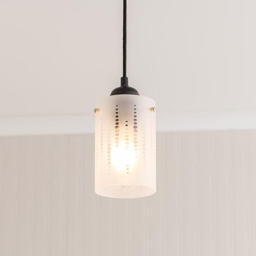 ValueLights | Easy Fit Spotted Frosted Glass Ceiling Pendant Light Shade Bedroom Hallway Lampshade | Ceiling Lights, Home Décor & Improvement Essential | 100mm Shade Width