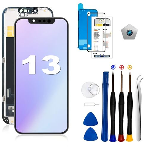 EFAITHLIFE für iPhone 13 Display 6,1 Zoll (Modell A2633 A2482 A2631 A2634 A2635), LCD Display and 3D-Touchscreen-Digitalisierer mit Reparaturwerkzeug