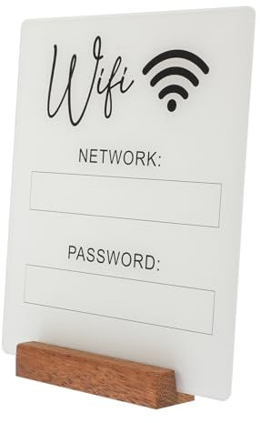 TOPBATHY Segnaletica Wi-fi Copertura Camera Ospiti Bussare Prima Di Entrare Targa Wi-fi in Acrilico