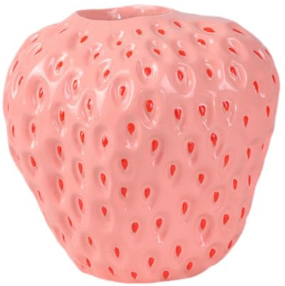 Sharplace Erdbeervase Blumenarrangement Blumenpot Geburtstags Geschenk Desk Pflanzer Organizer für Valentinstag Wohnzimmer Büro Home, Rosa