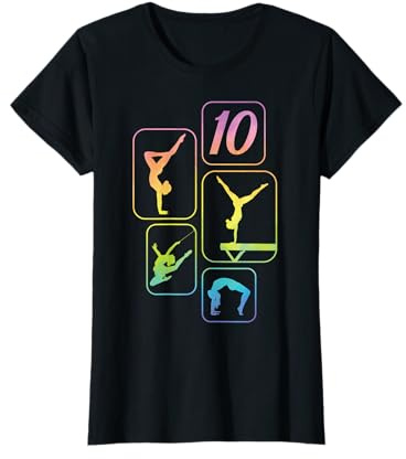 10. Geburtstag Turnen Gymnastik Mädchen Akrobatik Handstand T-Shirt