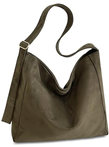 Mabecol Handtasche Damen Groß, Shopper Tasche Tote Bag mit Reißverschluss,Wildledertasche für Frauen, Umhängetaschen Elegante Modische Schultertasche aus Kunstleder für Arbeit, Einkauf, Schule.
