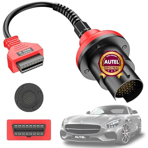 Autel Original Adapter für Benz 38 Poliger Stecker auf 16 Polige Buchse, OBD2 Diagnoseadapter für Mercedes Benz, Konvertiert 38-Pin Stecker auf 16-Pin OBDII, Funktioniert mit MK808 MP808 MK908 MS906