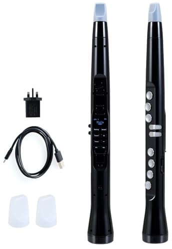 Maxmass Digital Wind Instrument, Rechargeable Electronic Saxophone with MIDI Function, Wireless, 100 Tones, HIFI Speaker, 4-Octave Range, Portable Electric Wind Instrument for Beginners Kids Adults