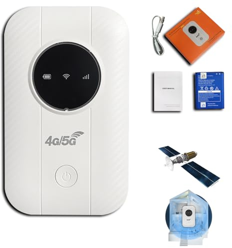 Ultra Link Pocket WiFi, l'internet par Satellite dans Votre Poche, routeur Internet par Satellite illimité, Internet par Satellite Portable, Wi-FI – pour Vos Voyages à l'étranger (1 Pcs)