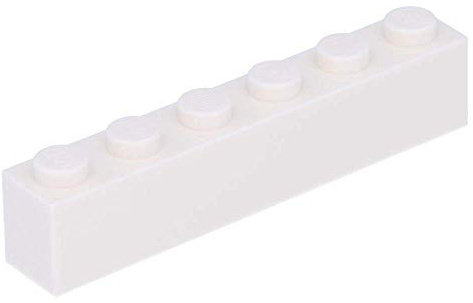 LEGO 50 x Brick 1 x 6 White