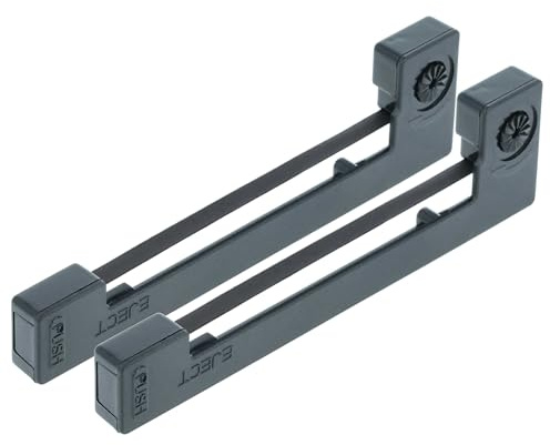 vhbw 2x Farbband Schriftband kompatibel mit Datamega DPN 150-16 | DPN 2250-24, DPN 2236-40, DPN 2250-30 Nadeldrucker, Bondrucker - Schwarz