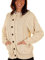 British Wool Ladies Aran Wool Cable Knit Cardigan XXL - Made in The United Kingdom Cream