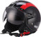 Sparco Riders Demi Jet 83949 Casco Moto, Nero/Rosso, XS