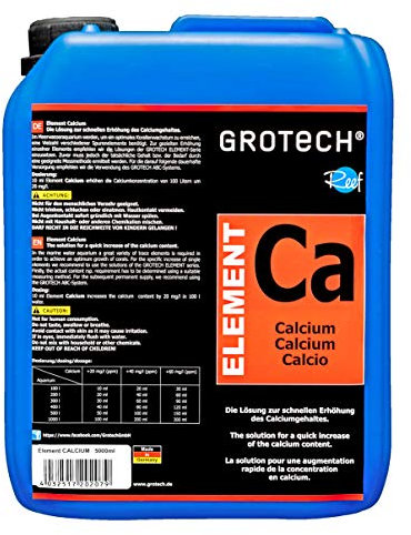 Grotech Element Calcium 5000 ml - Zur Erhöhung des Calciumgehaltes im Meerwasser - Aquarium