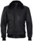 Infinity Leather Herren A2 Schwarz Schaf Nappa Leder Bomberjacke mit Abnehmbarer Schaffellkragen XS