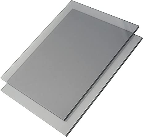 Polycarbonat Platte, MAKROLON LEXAN, PC Zuschnitt TRANSPARENT und GRAU, Stärke 3-8mm, VIELE Verschiedene Formate, beidseitiger UV-Schutz TOP QUALTÄT (100 x 75cm, 6mm GRAU)