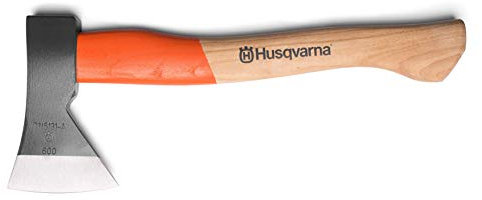 Husqvarna Accetta Acciaio forgiato 600 Grammi (Peso Testa) Manico Legno per Legna da ardere, lavori di Giardinaggio e Trekking Made in Germany