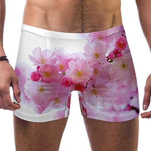 Lorvies Japanische Kirschbäume Herren-Badeanzug, kurz, quadratische Beine, schnell trocknend, Größe S Gr. XXL, multi