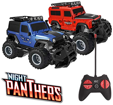 Xtream Raiders - Night Panthers - Mini-Todoterreno Rojo para niños, Divertido Coche Radio Control con Acabado