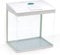 AllPondSolutions Nano Fish Tank with Filter and Light - Rectangular Aquarium Tank with LED Light, Tray Filter System, Curved Glass Front, 90° Tilting Hood - Cold Water Tropical Fish Tank - 29L, White