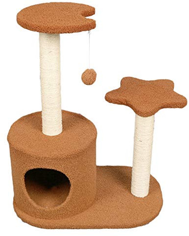 SSCYHT Kratzbaum Turm Hausmöbel Haustier Aktivität Turm mit Kratzbäumen Kratzbaum Eigentumswohnung Kätzchen Spielhaus Vier Jahreszeiten Universal,Braun