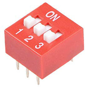 50 Stück DIP-Schalter rot 1 2 3 Positionen 2,54 mm Teilung für Breadboards PCB