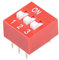 50 Stück DIP-Schalter rot 1 2 3 Positionen 2,54 mm Teilung für Breadboards PCB