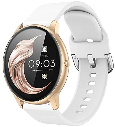 Kobmand Correas Compatible AGPTEK ‎LW11,Correa de Reloj de Silicona de Repuesto de 22MM con Cubo para AGPTEK (Modellnummer LW11) (Blanco)