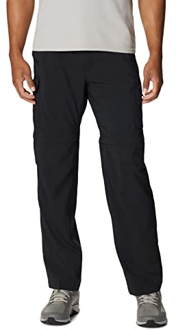 Columbia Mens Silver Ridge Utility Convertible Hiking Pant, Black, 36 x 34